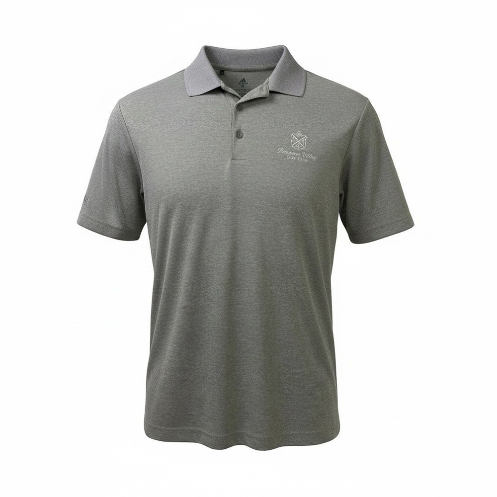 Adidas Primegreen Mens Polo Shirt Grey Pleasant Valley Golf Club GQ3113 Small